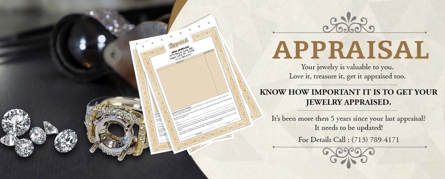 Get Your Jewelry Appraised By A Certified Appraiser At Hinz Jewelers In Sugar Land, TX